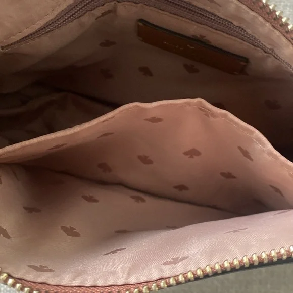 Kate Spade Tan Crossbody Bag with Striped Strap - Picture 8 of 15